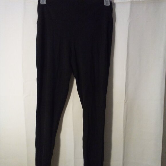 Shape FX Leggings Women L Straight Skinny Active Athletic Cropped Black - Picture 9 of 13